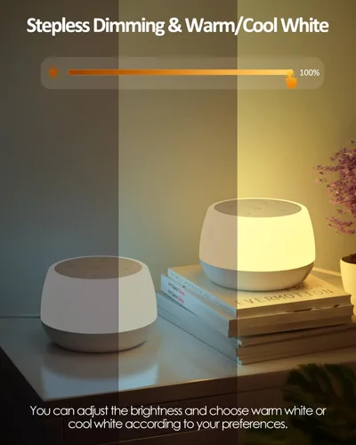Miniatura 3 de Luz nocturna para niños, 3 modos y 9 colores cambiantes, lámpara de noche recargable sin interrupciones, lámpara de mesa táctil portátil