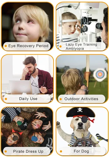 Miniatura 3 de 5 parches para los ojos, parches para los ojos súper suaves, parche médico ajustable para adultos y niños, parches de ambliopía para ojos perezosos