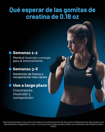 Miniatura 8 de Gomitas de creatina para mujeres y hombres – 5000 mg de creatina pura monohidrato masticables – Gomitas sin azúcar para el crecimiento muscular