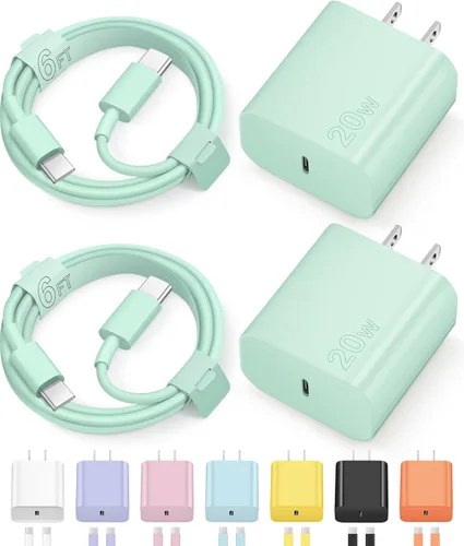 Miniatura 20 de Cargador tipo C para iPhone 17, 16, 15, carga rápida, cargador USB C, con 2 cables de 6 pies para iPhone 17/17 Plus/17 Pro Max/16/16 Plus/16 Pro