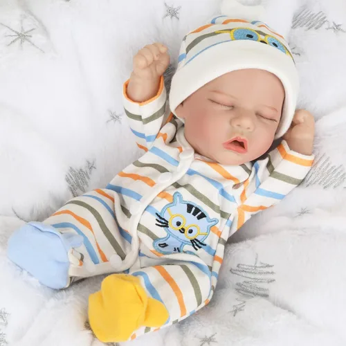 Miniatura 7 de CARANOVO Muñecas Reborn de bebé realistas - Muñeca de bebé realista de vinilo de cuerpo completo de 12 pulgadas recién nacida que duerme, muñeca