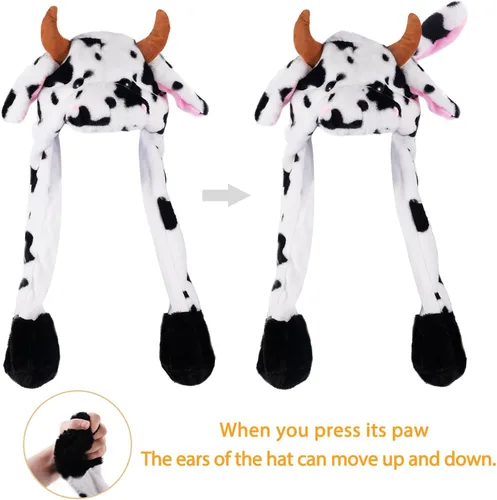 Miniatura 7 de CICITOYWO Sombrero de Animal de Peluche Divertido con Orejas en Movimiento, Gorra Saltarina Linda, Unisex, Regalo para Niños y Adultos, Fiesta