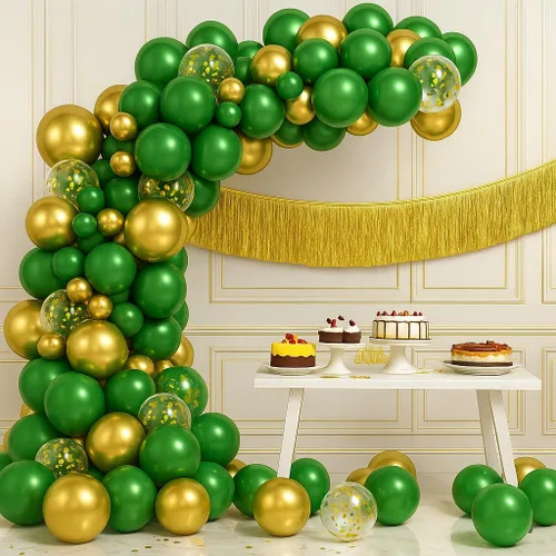 Miniatura 11 de KatchOn, Kit de arco de globos de graduación dorados y negros 2026 – Paquete de 85 Flecos de graduación, telón de fondo de graduación