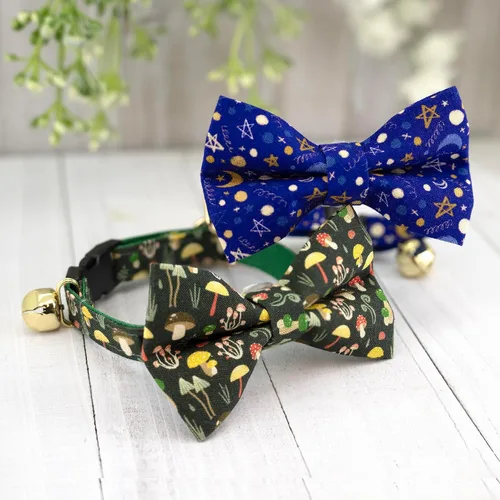 Miniatura 5 de Ultra Joys Collar para Gato con Cascabeles - Collar Separable de Gatito a Adulto, Niño y Niña, Hongo Grande Conjunto entero de hongos