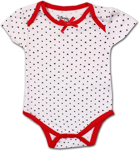 Miniatura 4 de Disney Girl's 3-Pack Minnie Mouse Short Sleeve Bodysuit Creepers, Pink