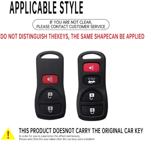 Miniatura 2 de Funda para llavero Nissan Tiida Sentra X-trail T30 Altima Frontier Armada Maxima para Infiniti QX56 JA60 Accesorios