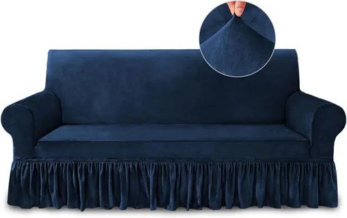 NICEEC Funda de Sofá Súper Suave de 1 Pieza Azul Marino Funda Elástica para Sofás Stretch Universal de Spandex Fundas para Sofás para Sala de Estar