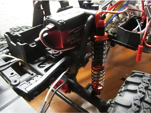 Miniatura 6 de Que-T Amortiguador de metal 4pcs para 1/10 RC Crawler Car SCX10 D90 TRX4 TRX6 (3.740 in)