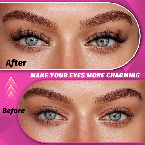Miniatura 166 de Veleasha Pestañas postizas de manga puntiagudas, 100% hechas a mano, aspecto natural, pestañas postizas ligeras con banda transparente suave