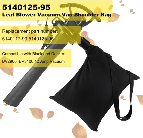 Miniatura 3 de Bolso para hombro 5140125-95 para soplador de hojas, Compatible con soplador Black & Decker BV3100/BV2900, 5140125-95 Bolso para hombro/Bolsa