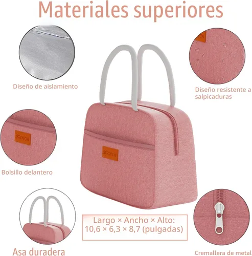 Miniatura 5 de JBGOYON® Juego de lonchera Bento, 3 recipientes apilables para adultos y niños, lonchera para mujeres, incluye bolsa de almuerzo, a prueba de fugas