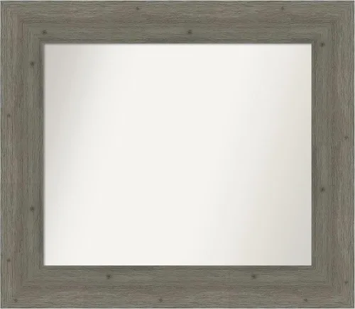 Miniatura 111 de Amanti Art Espejo de baño gris para sobre el fregadero, 27 x 27 pulgadas, espejo de tocador cuadrado gris, marco de madera rústica de campo medio