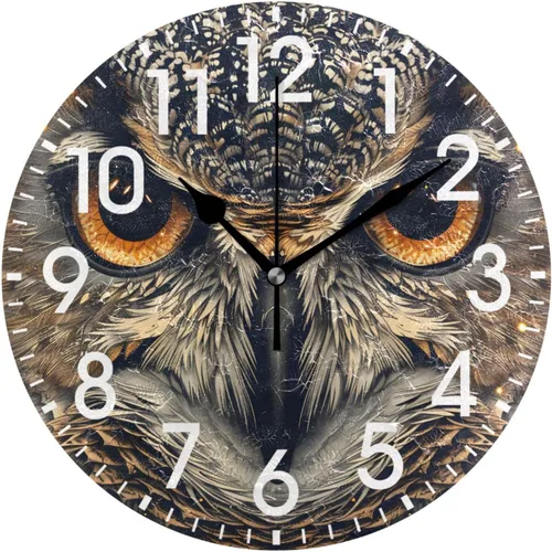 Miniatura 14 de ALAZA Reloj de pared redondo acrílico para decoración del hogar, diseño de mariposa, de tacón alto, color rosa, 9.84 pulgadas, sin tictac, para sala