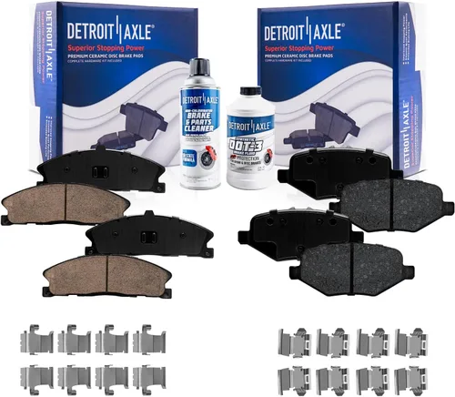 Miniatura 72 de Detroit Axle - Pastillas de freno traseras para Mercedes-Benz C230 C240 C280 C320 C350 CLK320 CLK350 CLK430 E300 E320 E420 E430 SLK350, pastillas