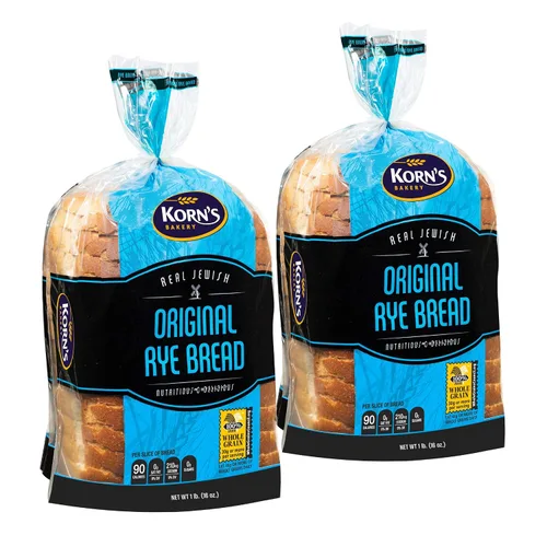 Miniatura 7 de Pan de pumpernickel, paquete de 2 unidades, 16 onzas por pan, delicioso pan sándwich Pan Kosher Pan fresco Sin lácteos y nueces Stern's