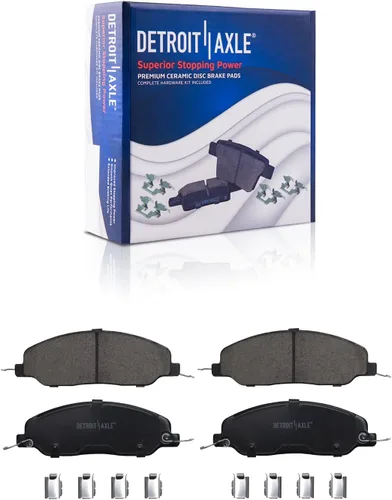 Miniatura 37 de Detroit Axle - Pastillas de freno de cerámica delanteras Reemplazo de pinza de freno derecha para Dodge Ram 1500 Dakota, Ram 1500 Classic - Juego