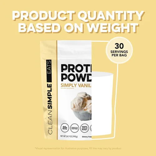 Miniatura 7 de Clean Simple Eats Proteína de suero en polvo de leche, sabor a vainilla simplemente naturalmente endulzada, 100% proteína alimentada con pasto