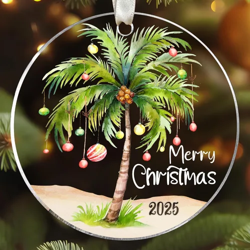 Miniatura 21 de SUCHAGIFT Adornos Navideños de Playa, Adornos Navideños Tropicales Costeros - Adorno Navideño de Florida y Hawái - Regalos de Playa para Mujeres