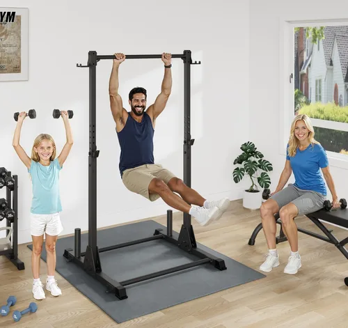 Miniatura 2 de Jusgym Pull Up Station, Strength Training Workout Pull Up Bar Free Standing for Home Gym, Adjustable Heavy Duty Pullup Bar Station Outdoor/Indoor