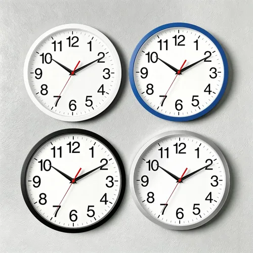 Miniatura 4 de Rohioue Reloj de pared de 12 pulgadas, moderno, funciona con batería, silencioso, sin tictac, analógico, decorativo para dormitorio, cocina, baño