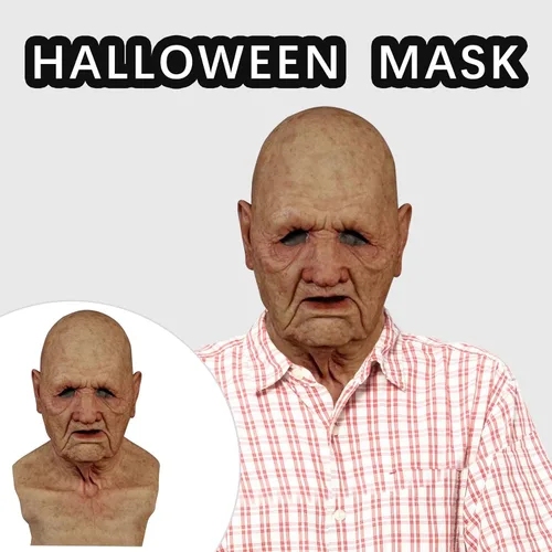 Miniatura 7 de Máscara de Halloween aterradora, máscara espeluznante súper suave, cosplay del demonio malvado, vestido elegante para fiesta de disfraces