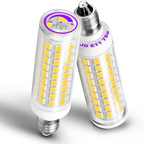 Miniatura 12 de Ziomitus BA15D Bombillas LED de Base Bayoneta de Doble Contacto/DC de 120 Voltios, Reemplazo de 50 Vatios-75 Vatios, T3/T4/C7/S6, 2700K Blanco