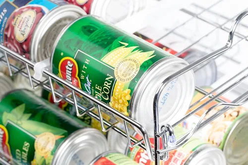 Miniatura 3 de Che'mar Organizador de latas para despensa: estante apilable para 36 latas, almacenamiento de alimentos enlatados, estante de despensa, armario