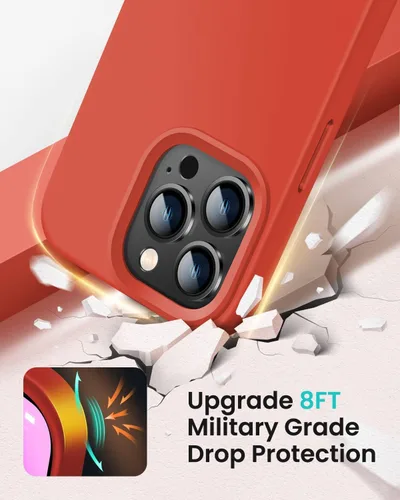 Miniatura 2 de Funda diseñada para iPhone 14 Pro Max, funda protectora de silicona líquida a prueba de golpes con forro de microfibra suave antiarañazos, ultra