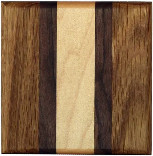 Miniatura 7 de Salvamanteles de madera hechos a mano, posavasos para café, almohadilla caliente, soporte para ollas (remache de 6 x 6 pulgadas)