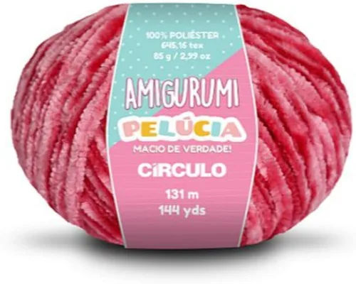 Miniatura 15 de Circulo - Hilo Amigurumi Pelucia, hilo especial de felpilla de terciopelo para amigurumi y manta, 144 yardas, peinado (1112 - crema)