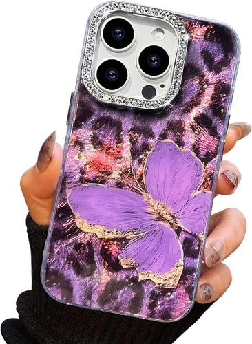 Miniatura 95 de I-MGAE-IN-AR Funda compacta para iPhone 11, diseño de mariposa, marco de protección de lente de cámara con diamante 3D, bonitas fundas protectoras