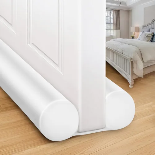 Miniatura 11 de MAXTID Tope de Corriente Debajo de la Puerta Blanco de 32 Pulgadas, Sello de Puerta para Desmontaje de Clima, Barrido de Puerta para Puertas