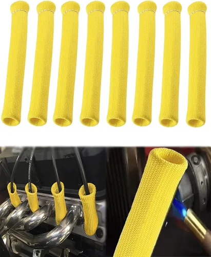 Miniatura 7 de Protector de Botas de Cable de Bujía - 8 PIEZAS 2500° Protector Térmico de Cable de Bujía, Funda de Protección Térmica de Bujía de 6 Pulgadas