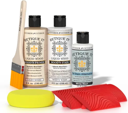 Miniatura 127 de Retique It Kit multiusos con acabado de madera - GO Beyond de madera falsa con imprimación a base de madera líquida pintable y tinte de gel - 60