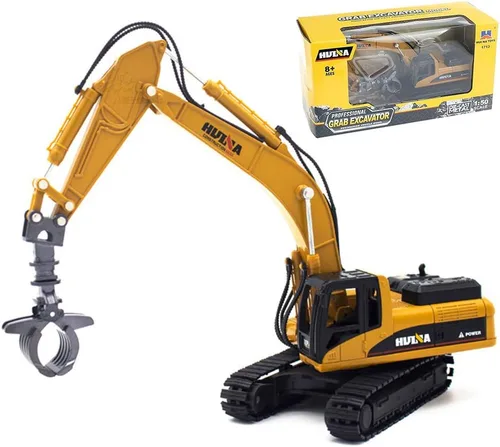 Miniatura 13 de Ailejia Modelos de aleación de juguete de camión articulado con volquete y excavadora a escala 1/50, vehículo de construcción, modelo de ingeniería