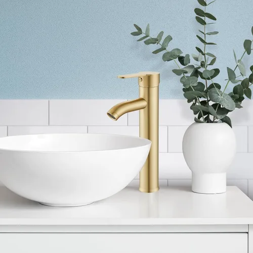 Miniatura 9 de gotonovo Grifo para Lavabo Vessel Grifo de Baño Moderno de 1 Orificio Montaje en Cubierta Lavatorio Tocador Grifo Mezclador de Una Sola Manija