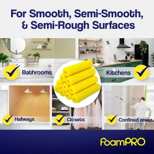 Miniatura 3 de FoamPRO 75RS - Recambios de rodillo de recortadora delgado, 6 x 3/8 pulgadas, repuestos de espuma de alta capacidad para baños, cocinas, armarios, 7