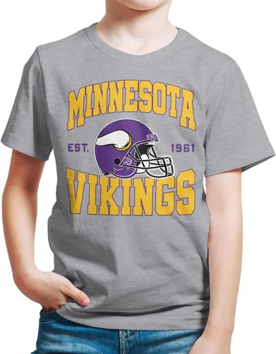 Miniatura 28 de Junk Food Clothing x NFL - Casco de equipo - Camiseta de manga corta para niños y niñas con licencia oficial de la NFL