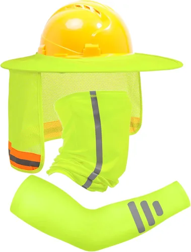 Miniatura 17 de TCCFCCT Protector Solar de Ala Completa con Malla para el Cuello, Visera Solar de Alta Visibilidad con Protección para el Cuello y Bandana Diadema