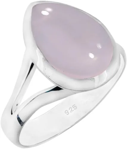 Miniatura 5 de Anillo de piedras preciosas naturales Anillo de plata ajustable hecho a mano Anillo de piedras preciosas en forma de pera Plata de ley 925