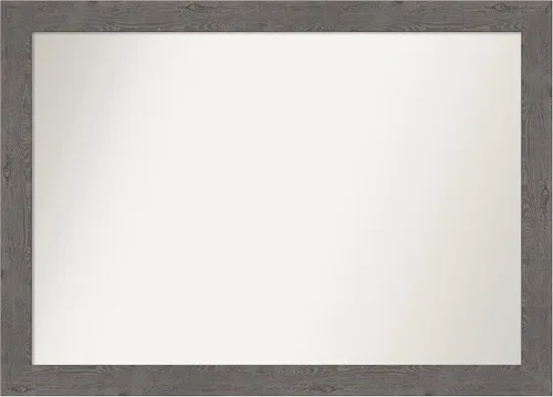 Miniatura 120 de Amanti Art Espejo de baño gris para sobre el fregadero, 31 x 48 pulgadas, espejo de tocador rectangular estrecho de color gris, marco de madera