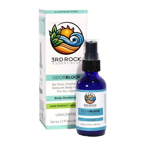 Miniatura 3 de 3rd Rock Essentials ODORBlock Desodorante corporal sin perfume Desodorante invisible sin aluminio no tóxico Cuidado personal totalmente natural
