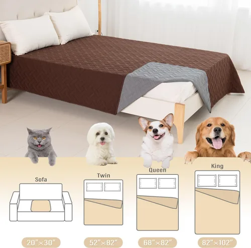 Miniatura 7 de BOCTOPUG Funda para Cama de Perro para Mascotas - Mantas, Alfombras y Almohadillas para Protección de Sofá, Fundas de Cama Impermeables, Manta