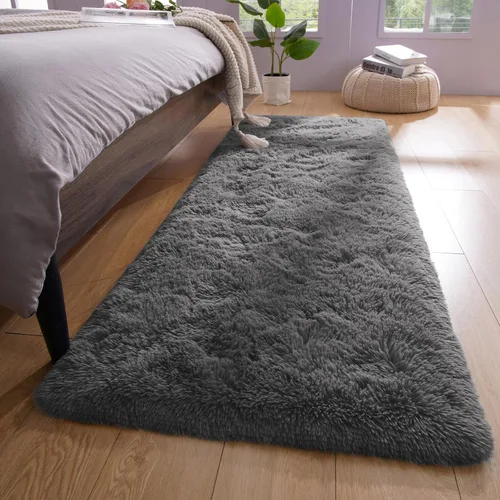 Miniatura 22 de YJ.GWL Alfombras de pasillo para pasillo, 2 x 4, lavables, pequeñas, color gris, para sala de estar, dormitorio, alfombra suave y esponjosa