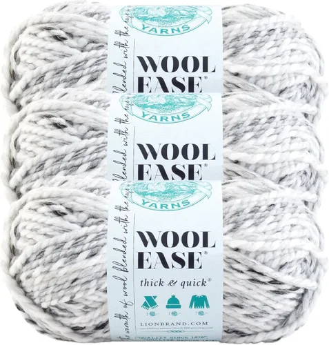 Miniatura 39 de Lion Brand Yarn - Ovillo de lana Wool-Ease Thick & Quick color fuerza aérea