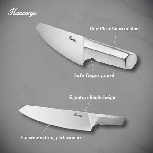 Miniatura 4 de Juego de cuchillos de acero inoxidable japonés con afilador integrado, cuchillos afilados con mango ergonómico antideslizante, apto