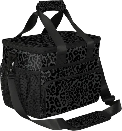 Miniatura 14 de Pardick Bolsa térmica suave con aislamiento de leopardo de galaxia para hombres y mujeres, lonchera grande a prueba de fugas, enfriador de playa