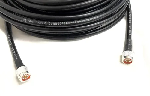 Miniatura 3 de Custom Cable Connection Cable de antena coaxial de baja pérdida de 10 pies N macho a N macho LMR400 veces para microondas de 50 ohmios