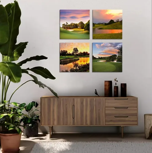 Miniatura 2 de Pankila Imágenes artísticas para pared de campo de golf, póster en lienzo impreso de golf de Estados Unidos, decoración de pared para sala de estar