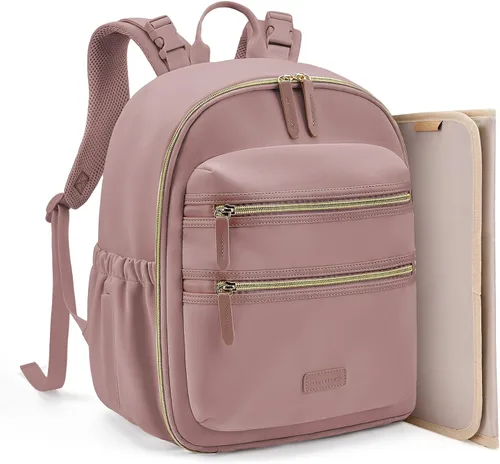 Miniatura 7 de mommore Mochila de Pañales de Neopreno Pequeña Bolsa de Bebé Mochila de Viaje Mini para Pañales para Recién Nacidos con Bolsillos Aislados, Correas